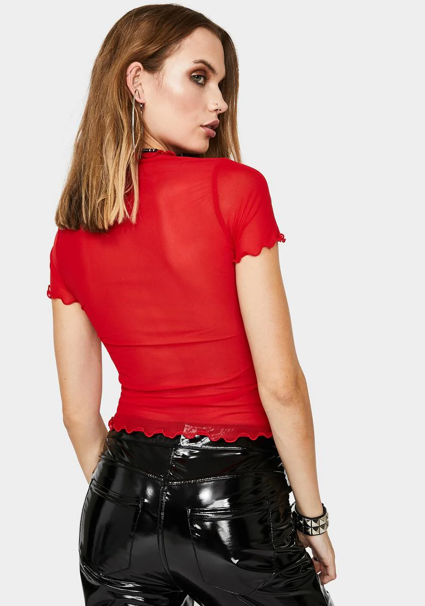 Hot Lil Preview Sheer Top - Image 4