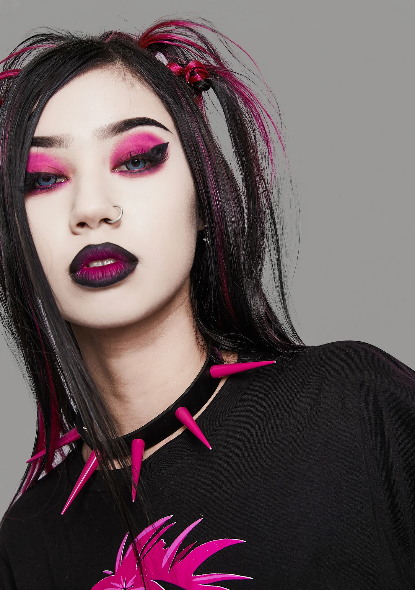 Hot Pink Long Spikes Choker - Image 4