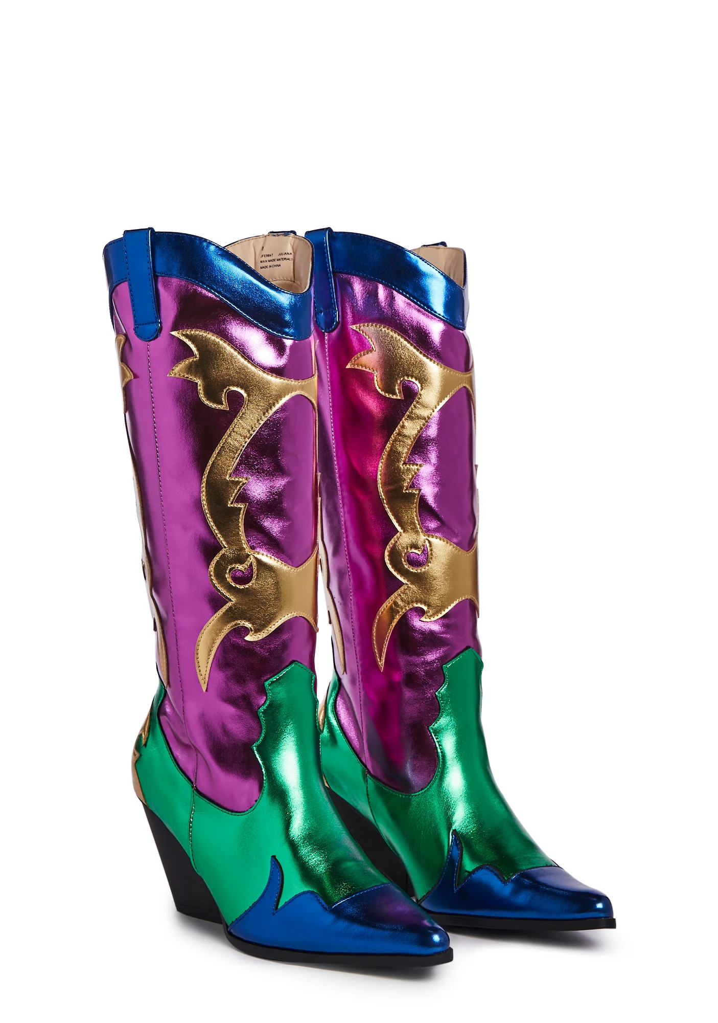 Hot Swagger Cowboy Boots - Purple - Image 3
