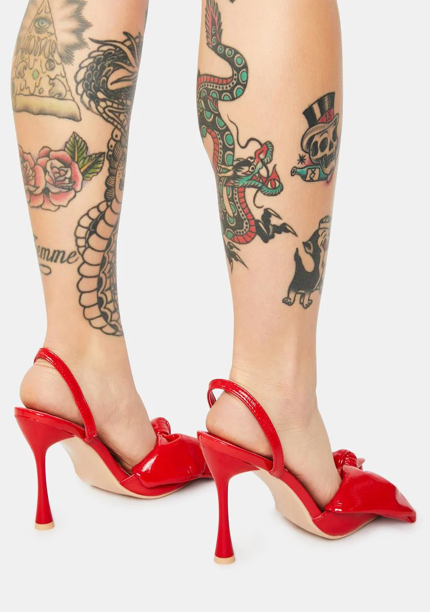 Hot Went Viral Patent Bow Heels - Image 4