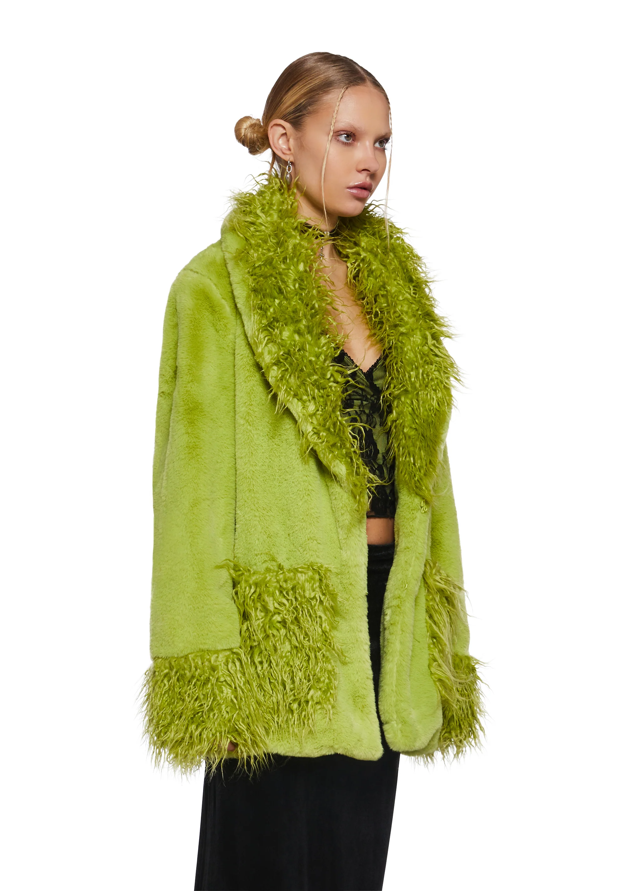Hours And Hours Faux Fur Coat - Image 3