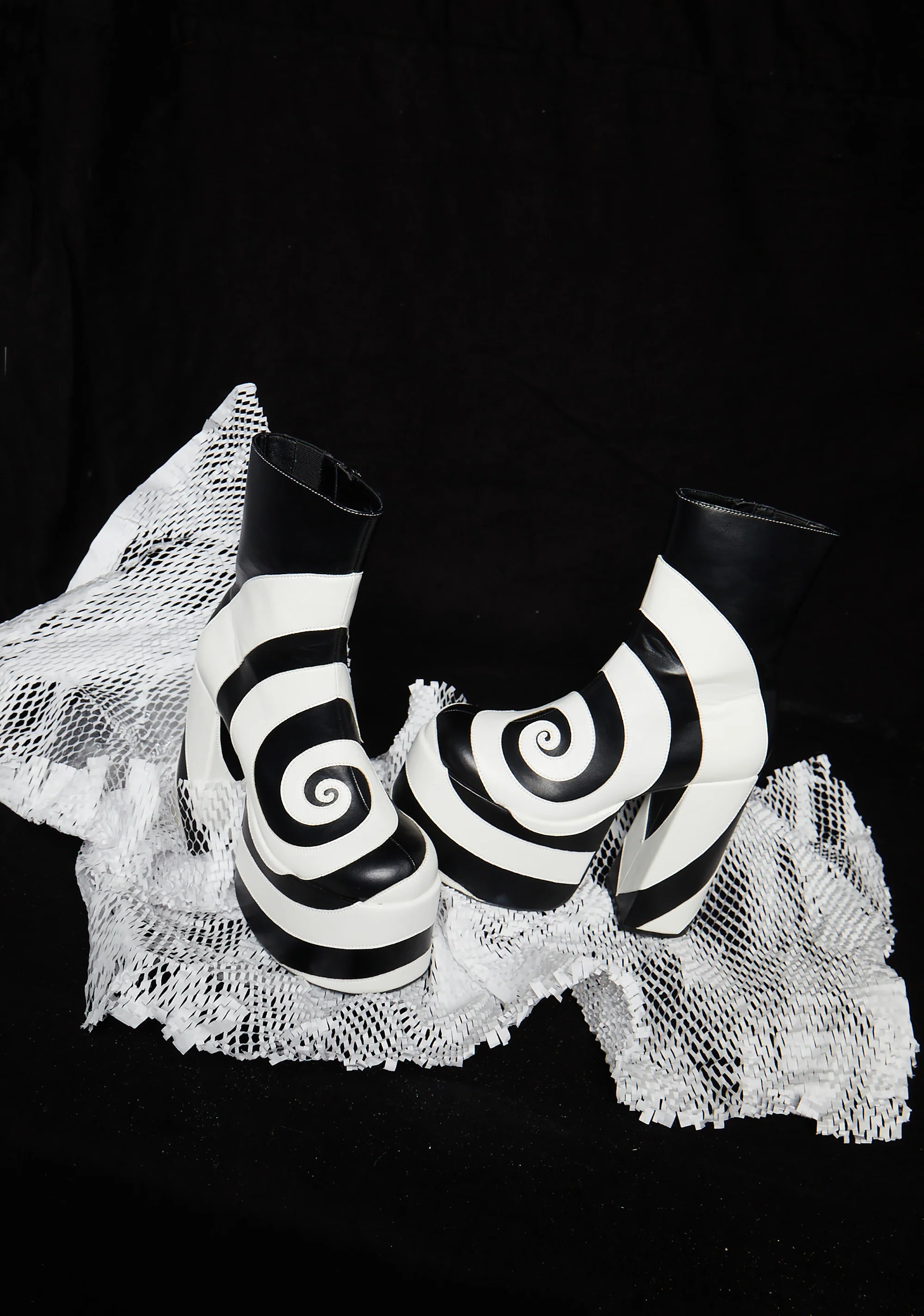 How Sweet It Is Ankle Boots - Black/White - Image 7