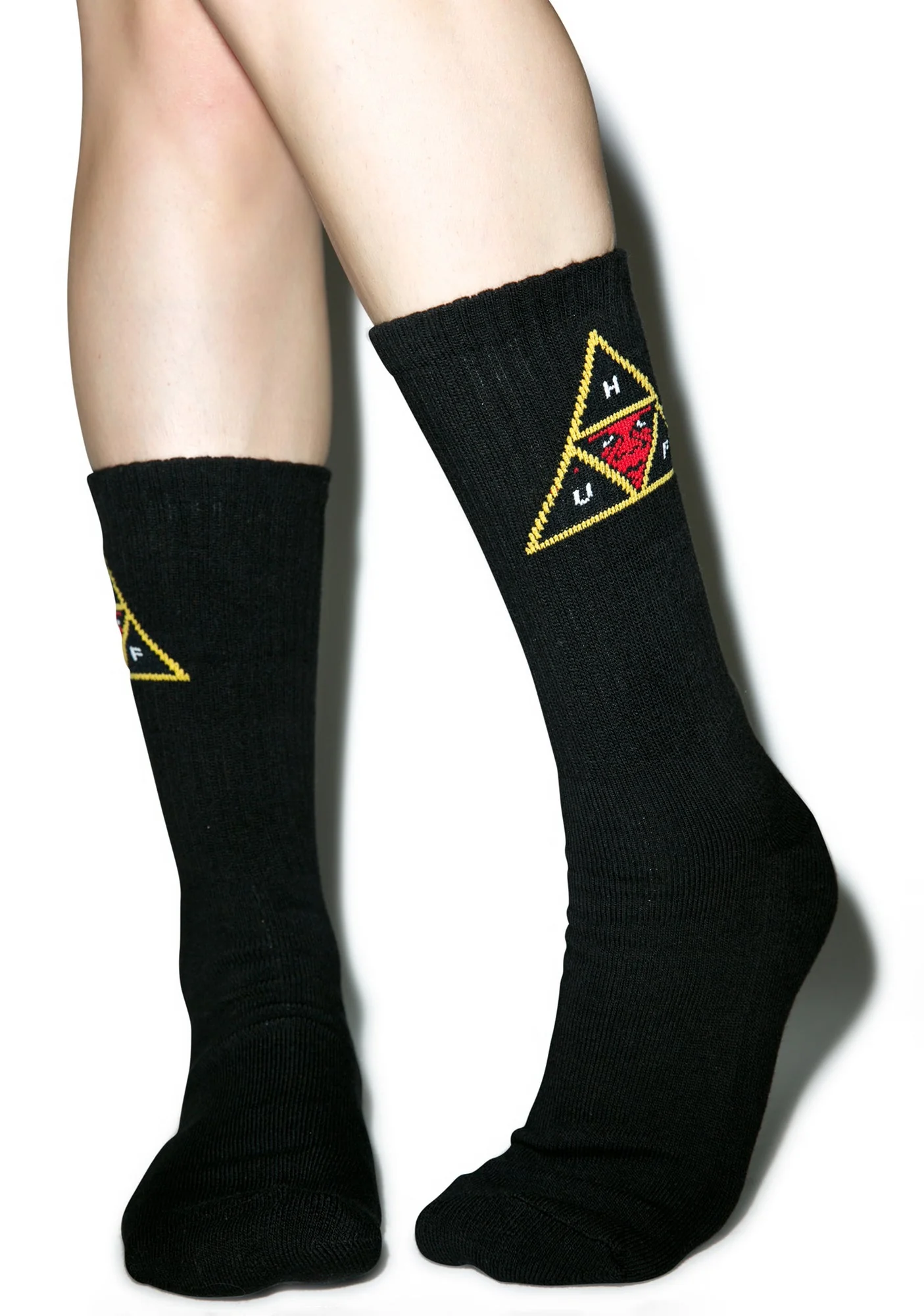 HUF X Obey Crew Socks - Black - Image 10