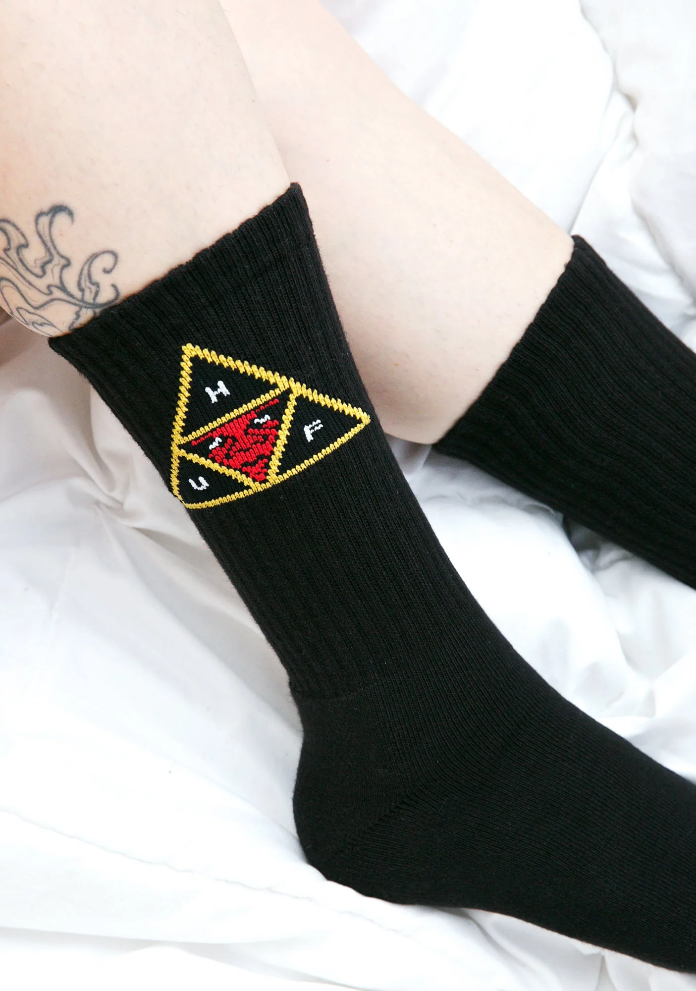 HUF X Obey Crew Socks - Black - Image 2