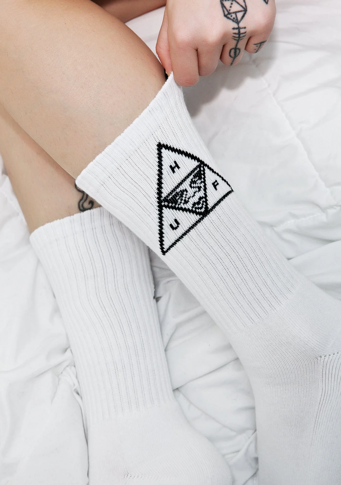 HUF X Obey Crew Socks - Black - Image 4