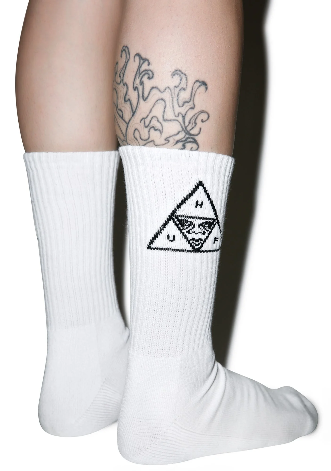 HUF X Obey Crew Socks - Black - Image 5