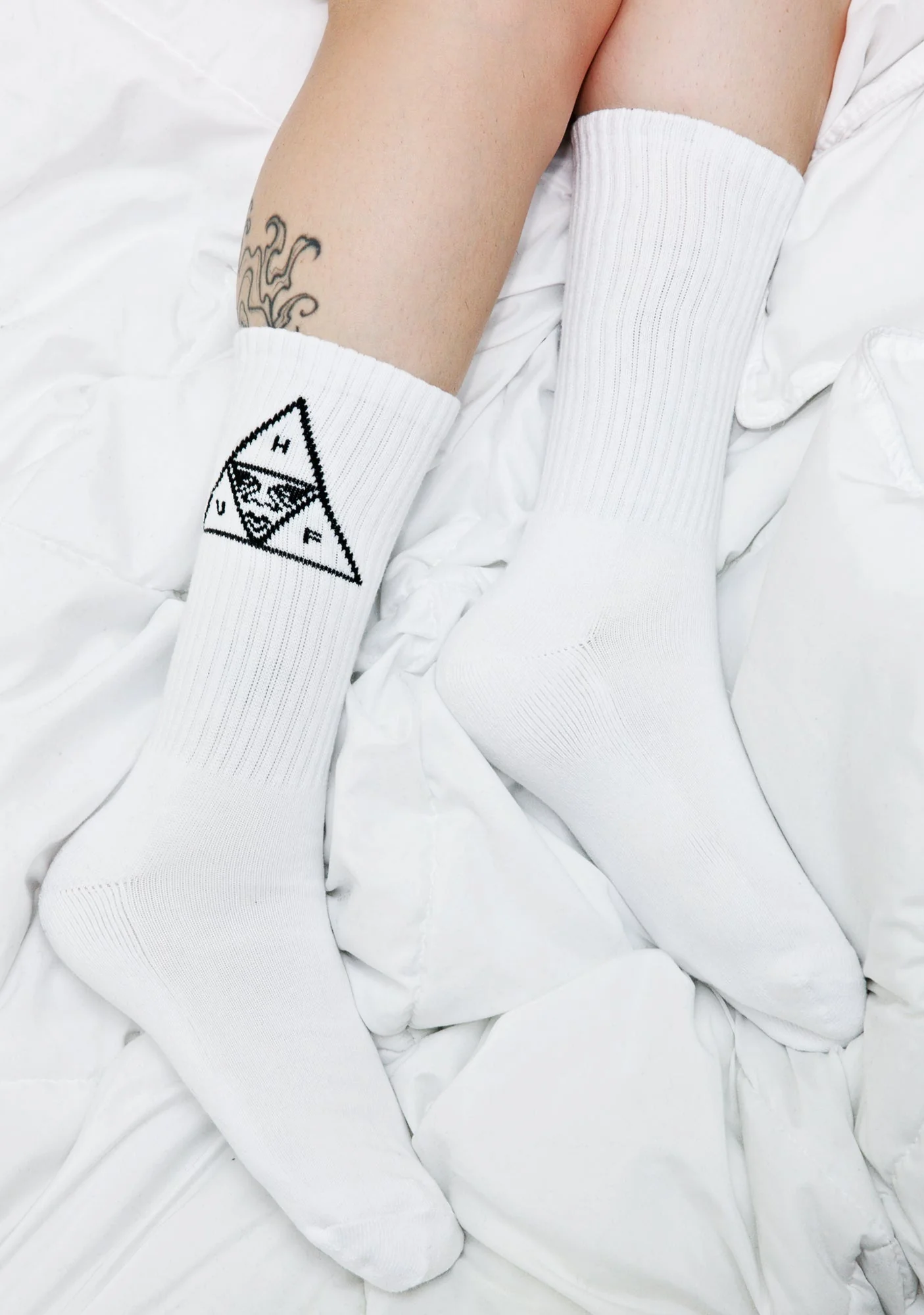 HUF X Obey Crew Socks - Black - Image 9