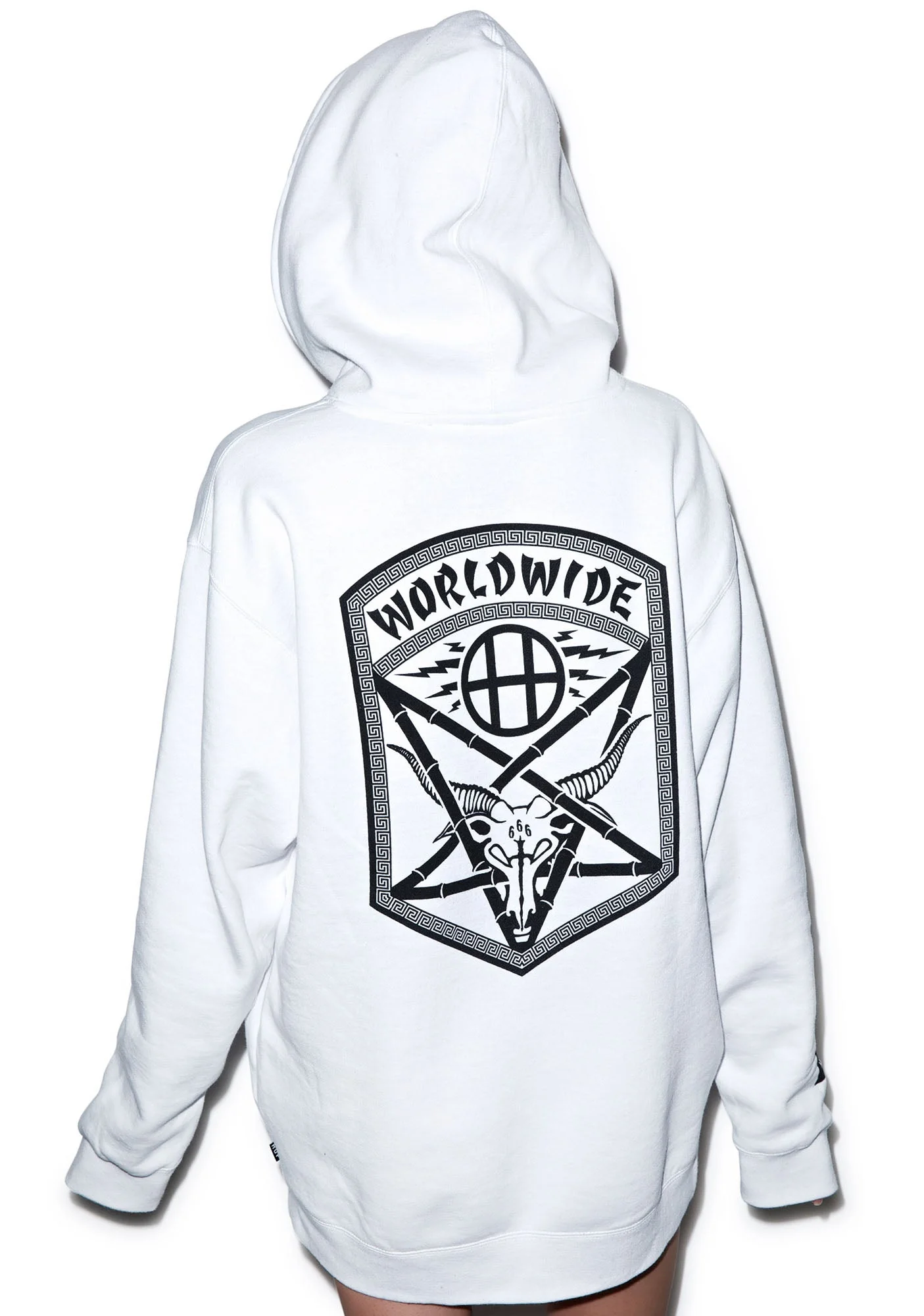 HUF X Thrasher Asia Tour Pullover Hoodie - Light Gray - Image 9