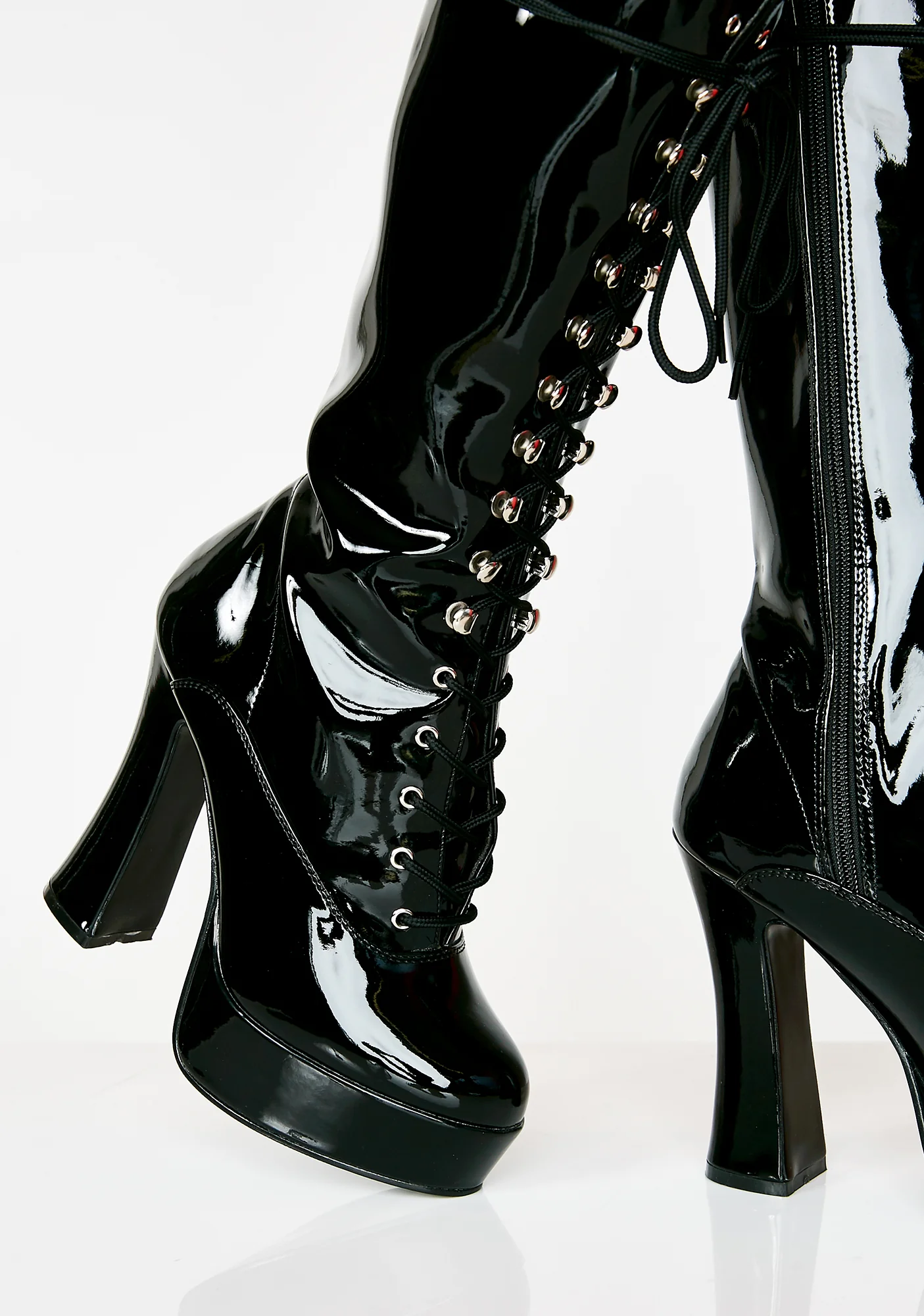 Electra-2020 Platform Knee High Boot-Black - Image 3