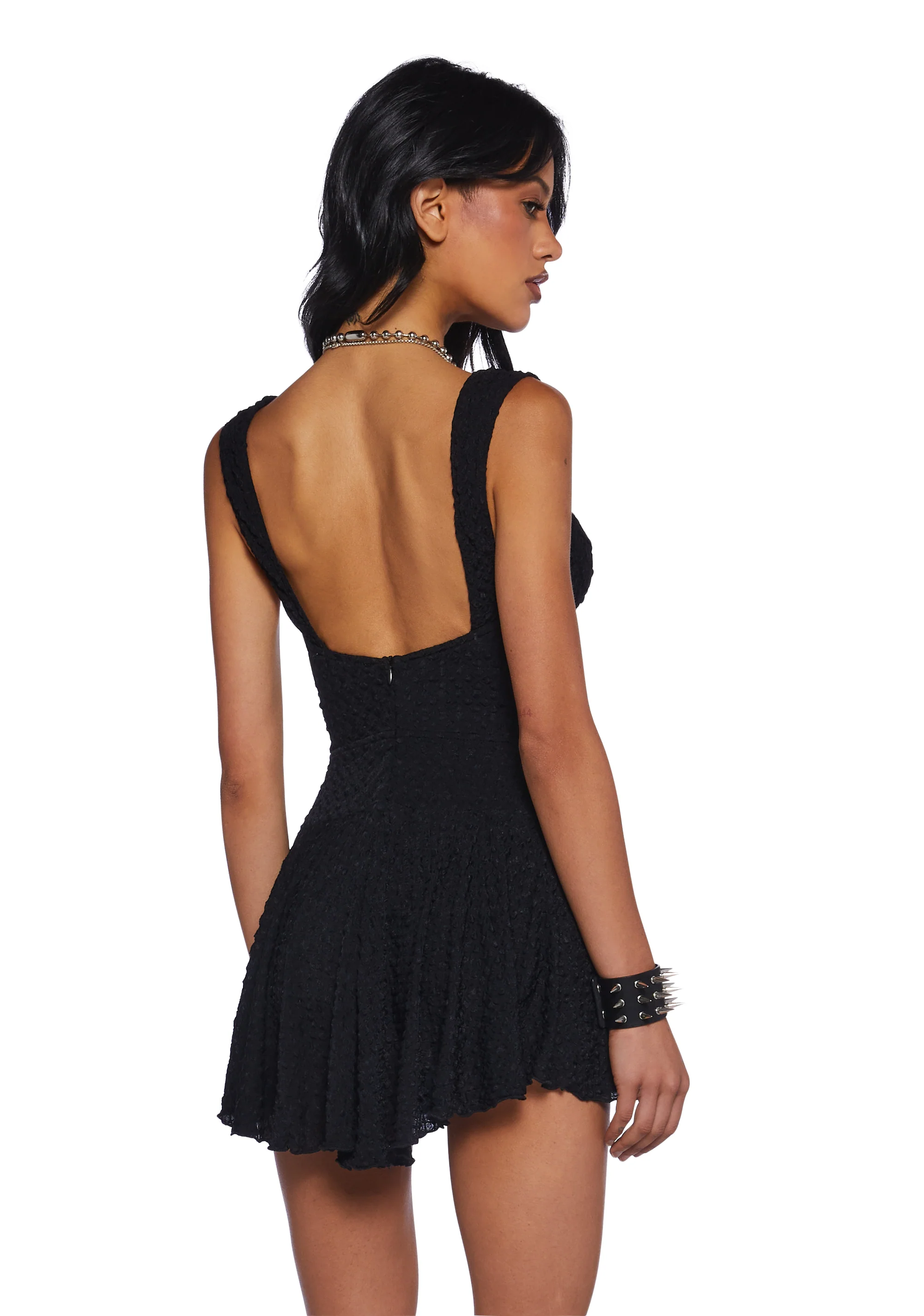 I Could Care Less Mini Dress - Black - Image 2