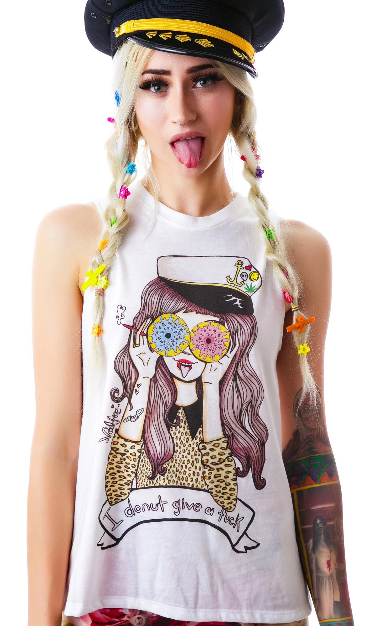 I Donut Give A Fuck Muscle Tank - Black - Image 8