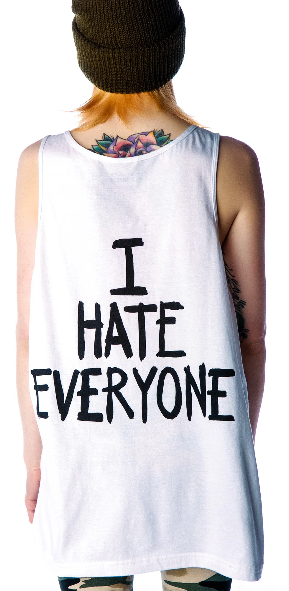 I Hate Everyone Favorite Unisex Tank Top - White - Image 3