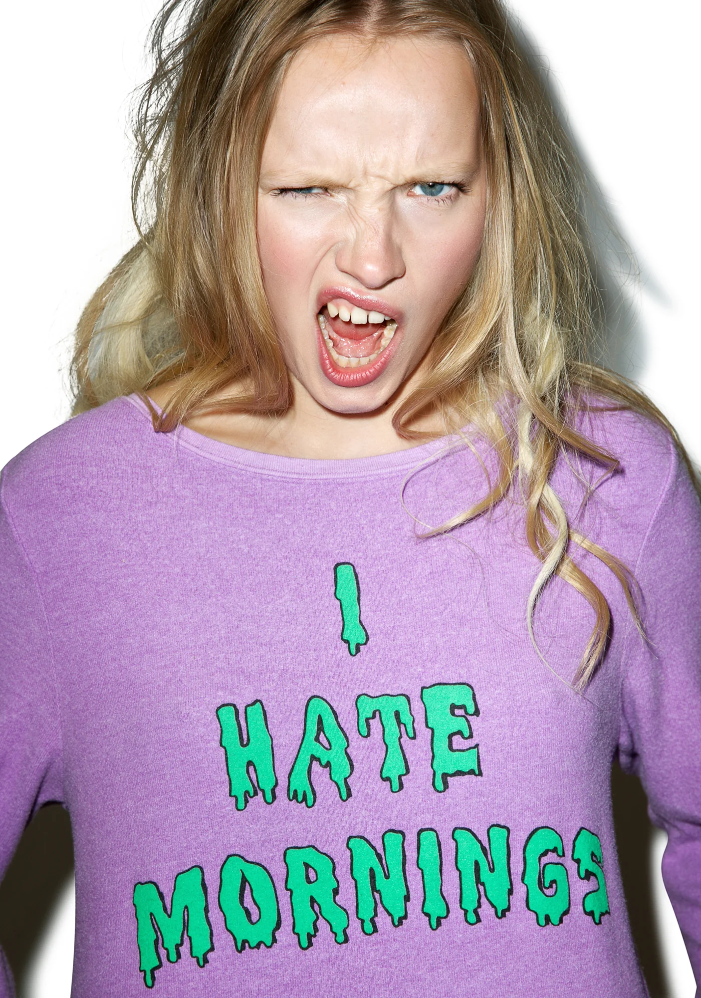 I Hate Mornings Baggy Beach Jumper - Image 3
