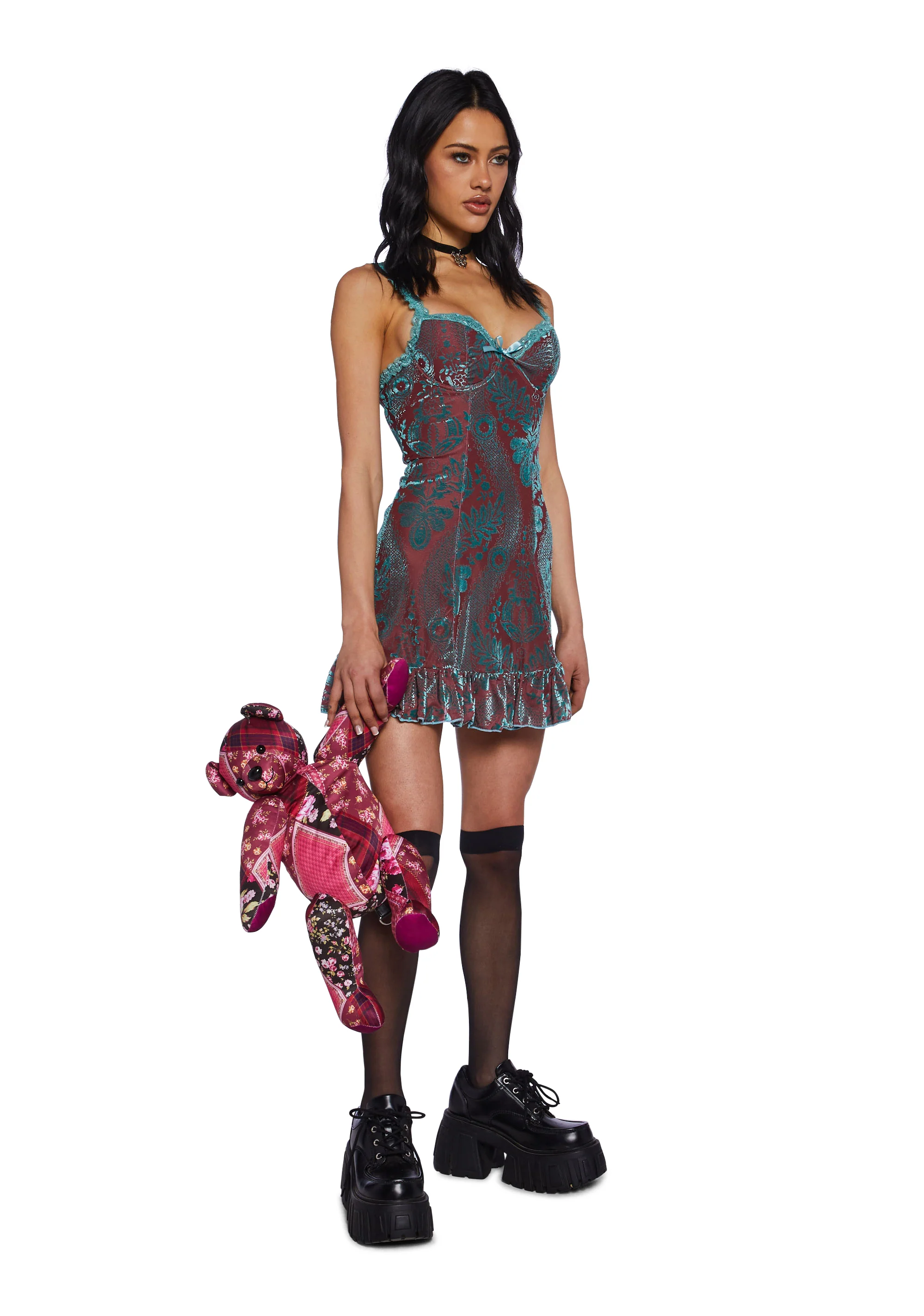 I’m Baby Mini Slip Dress - Brown - Image 2