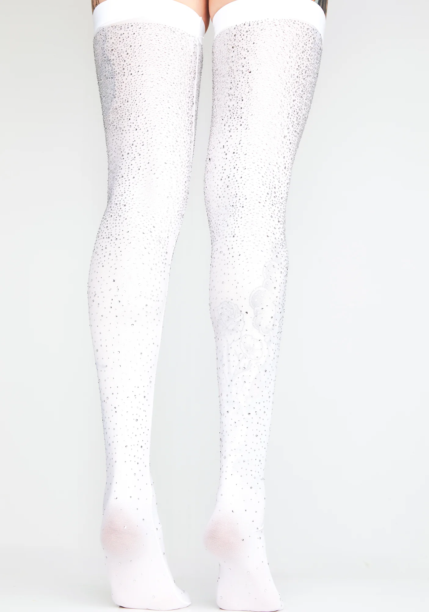 Iced Out Rhinestone Thigh Highs - Image 3