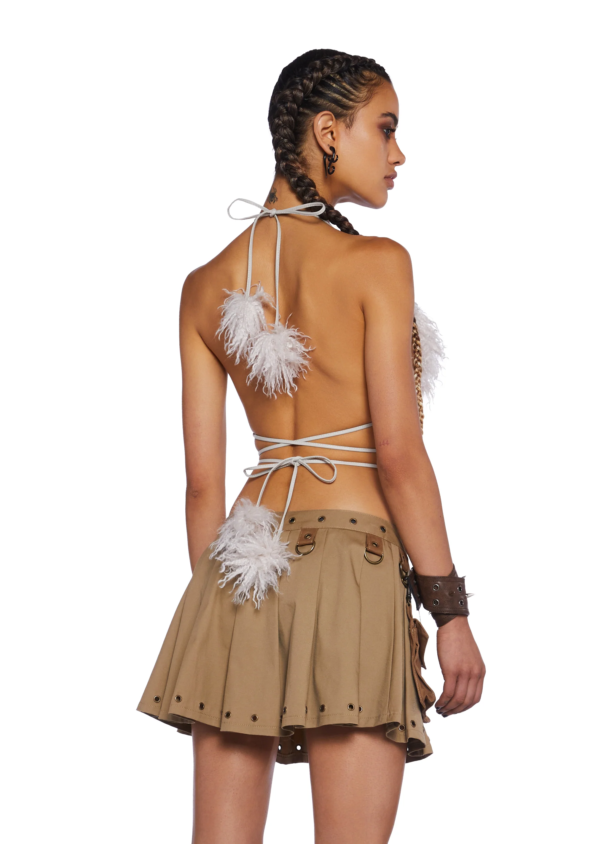 Icy Revival Faux Fur Top - White - Image 4