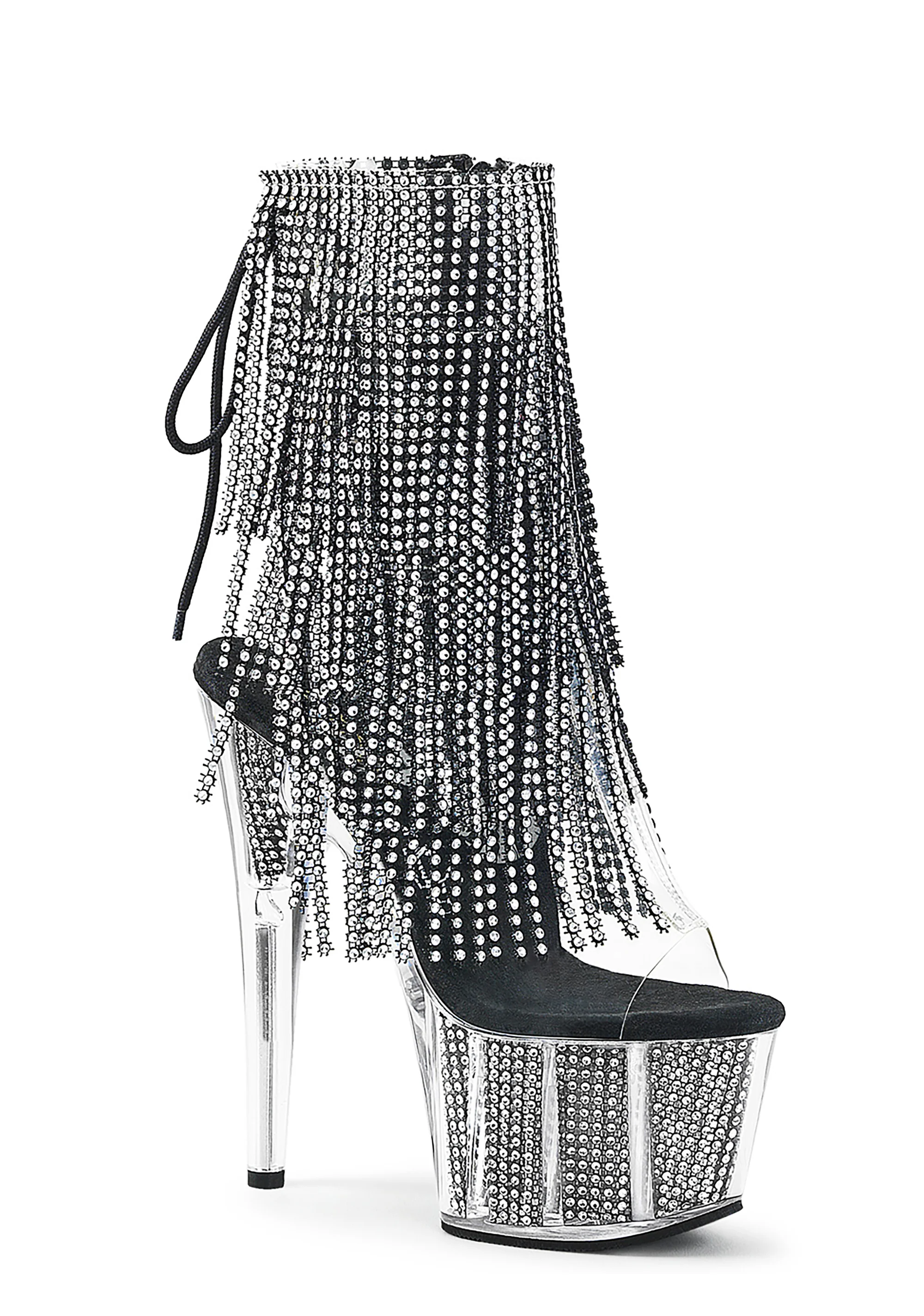 Adore-1017SRS Platform Ankle Boots-Clear - Image 3