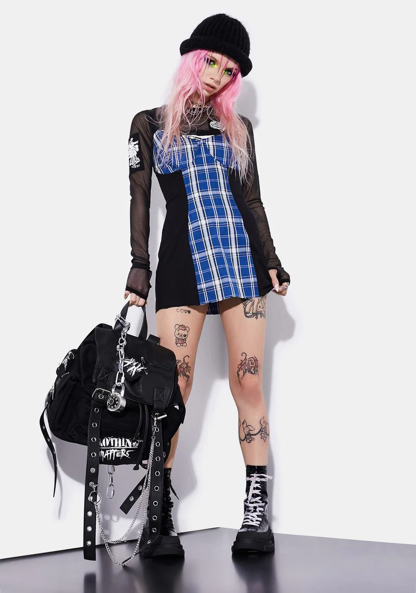 Idol Generation Plaid Corset Dress - Image 3
