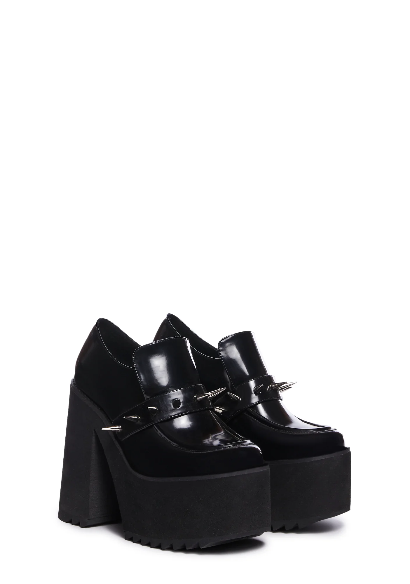 Ignorance Is Bliss Platform Loafers - Black - Image 3