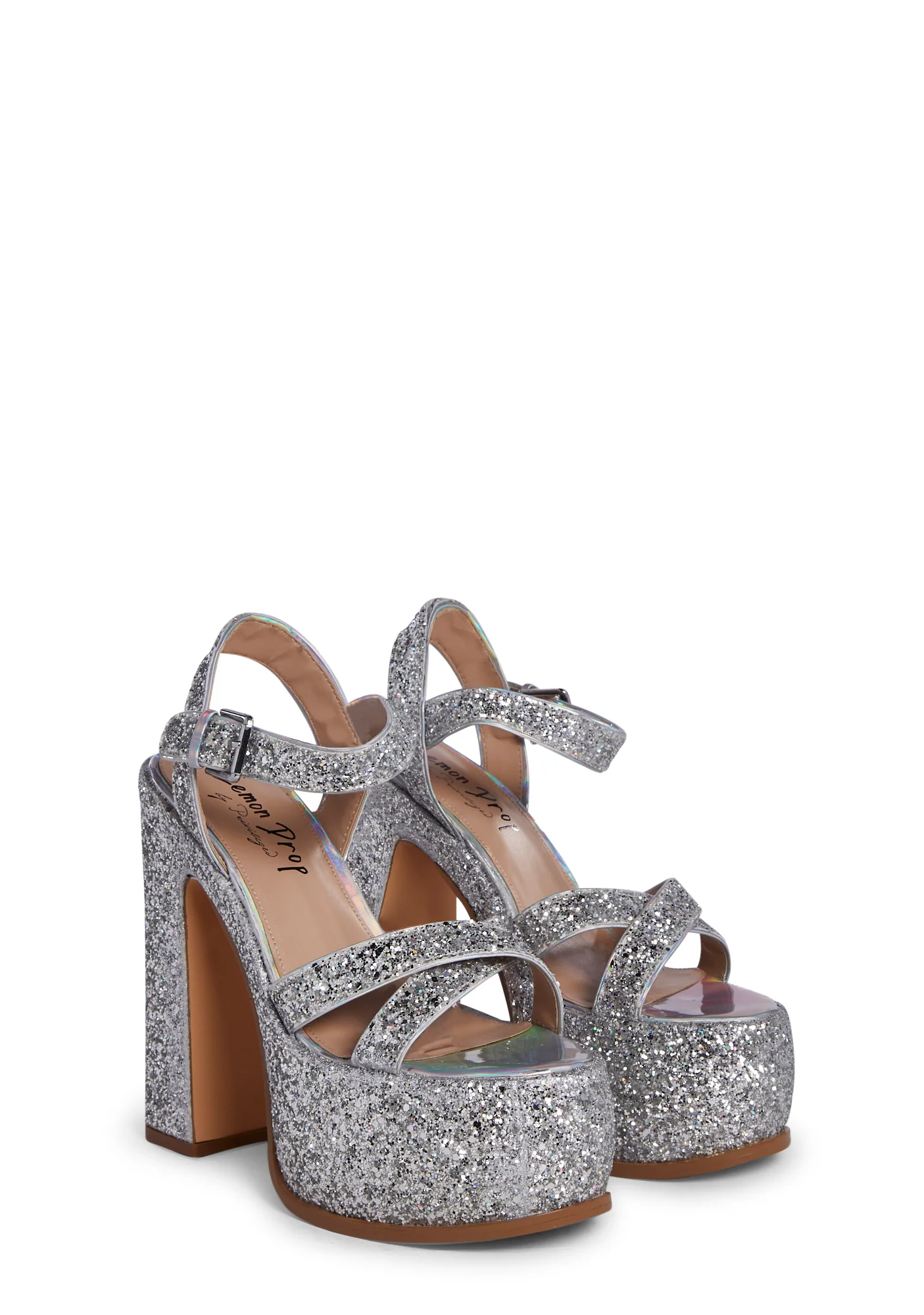 Ileen Platform Heels- Silver - Image 3