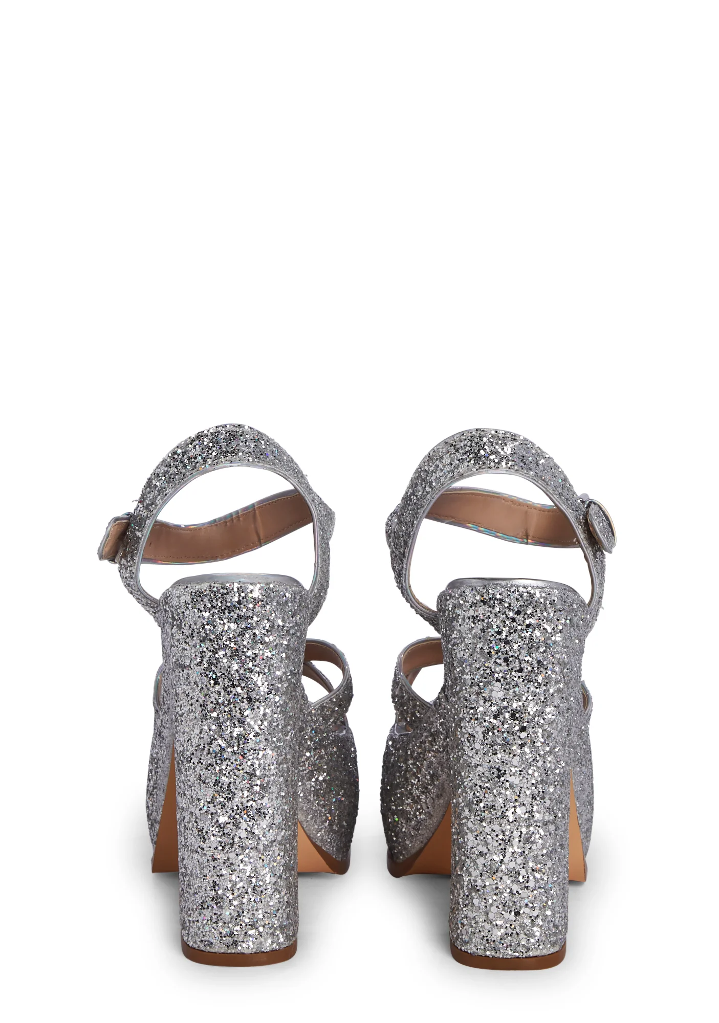 Ileen Platform Heels- Silver - Image 4
