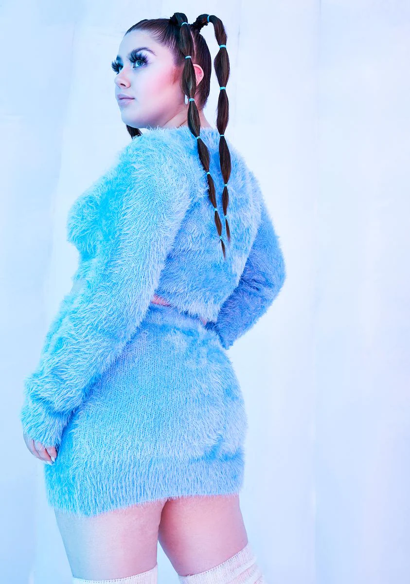 I'll Freeze U Out Fuzzy Knit Sweater - Image 4