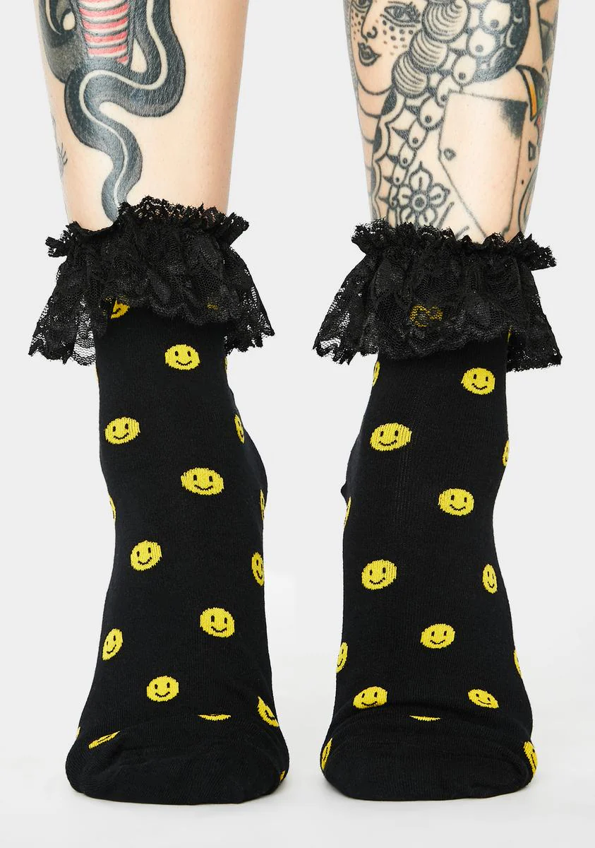 I'm Cheesin' Ruffle Socks - Image 2