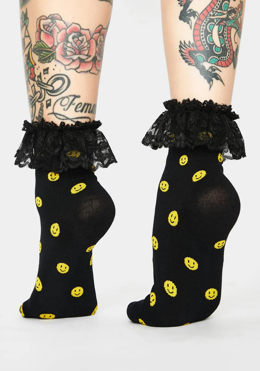 I'm Cheesin' Ruffle Socks - Image 3