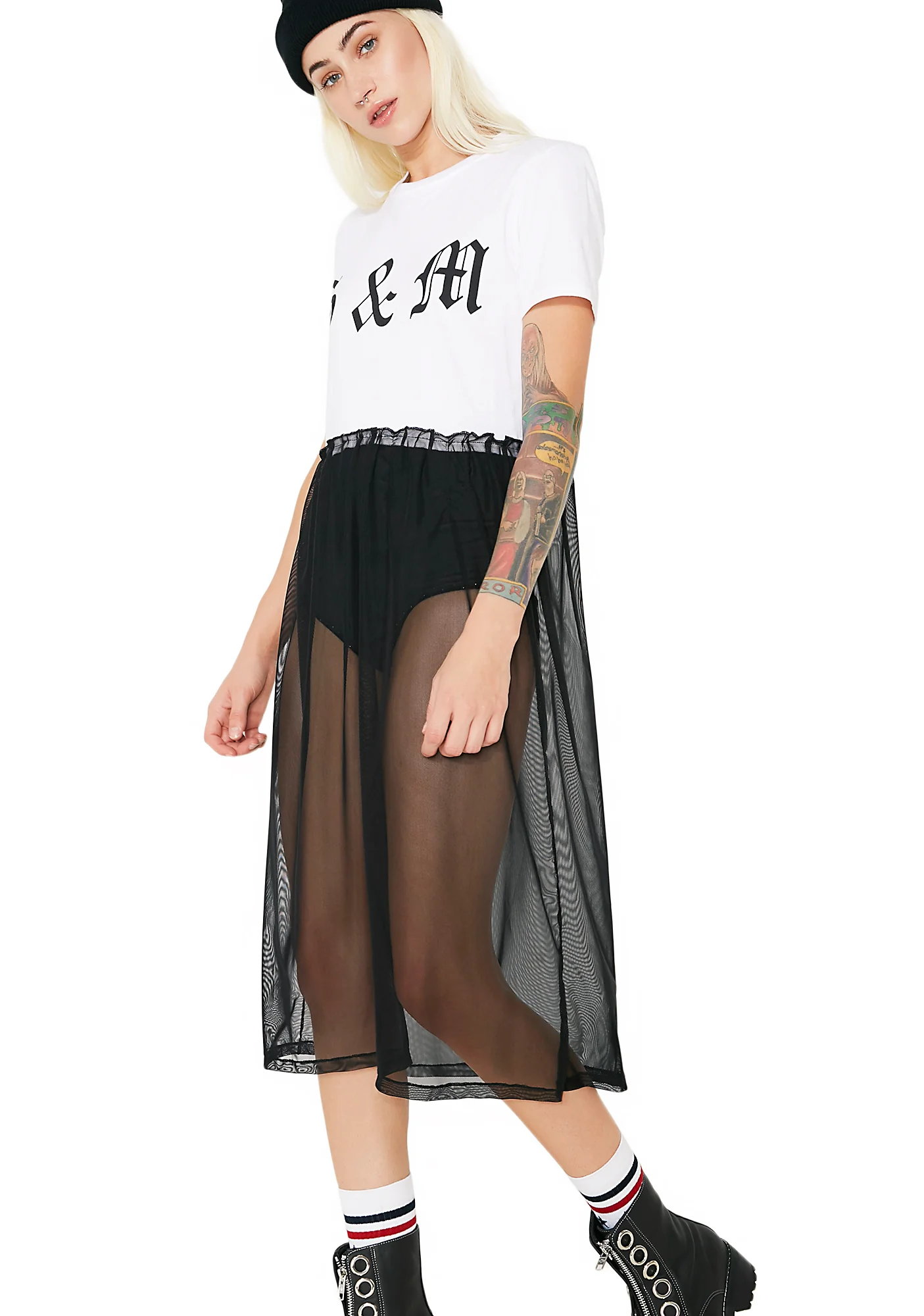 I'm No Angel Split Sheer Top - Image 5