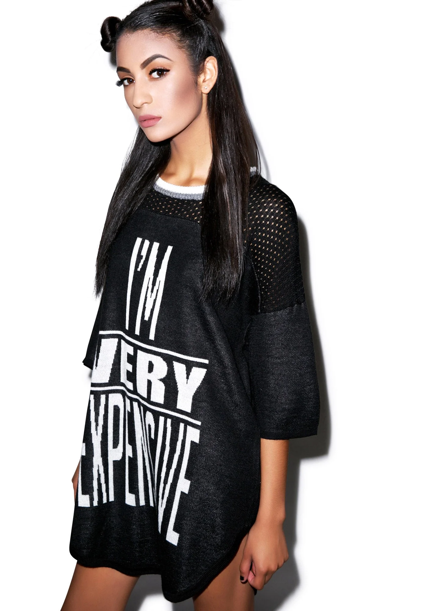 I'm Very Expensive Knit Dress - Black - Image 5
