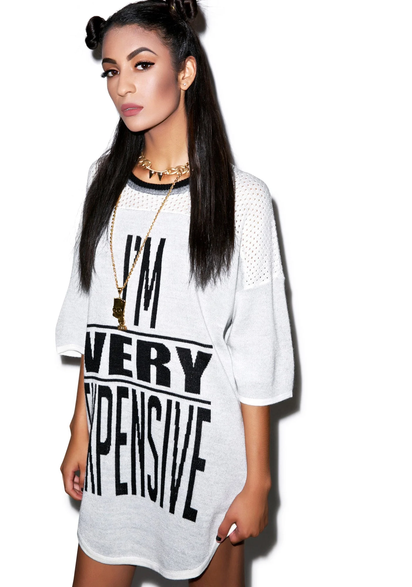 I'm Very Expensive Knit Dress - Black - Image 9