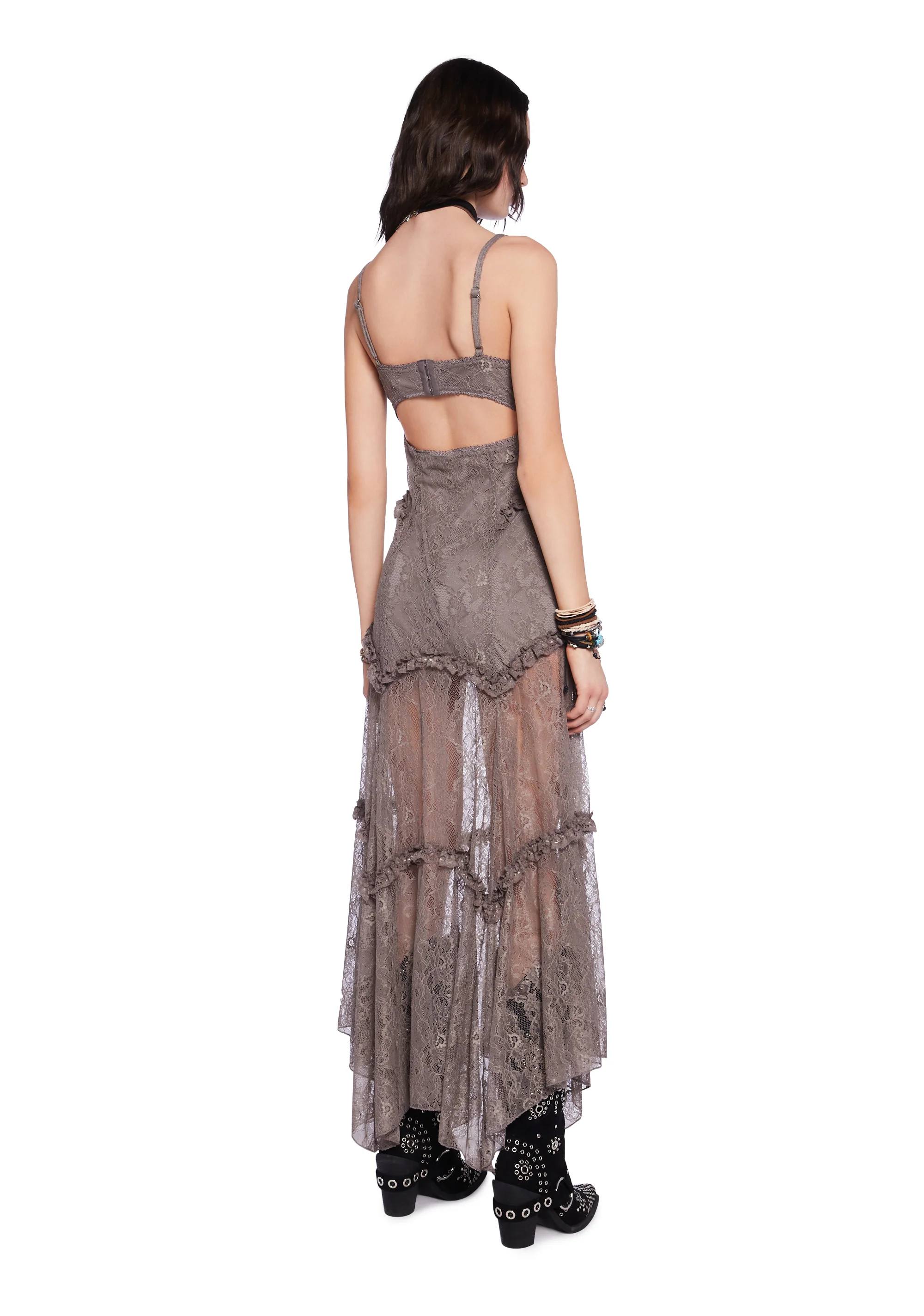 Imagined West Maxi Dress - Brown - Image 4