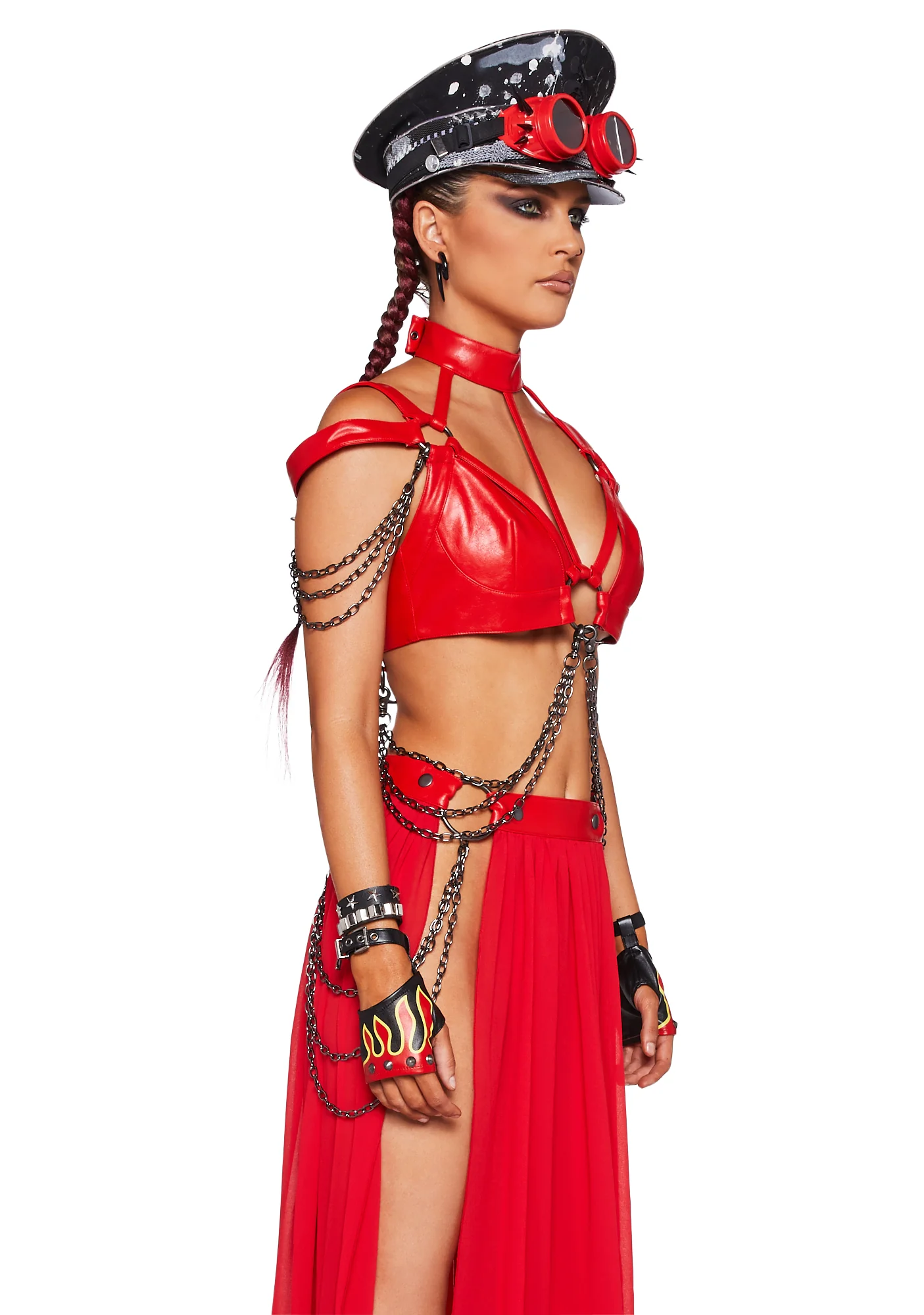 Immersed In Magic Harness Top - Red - Image 3