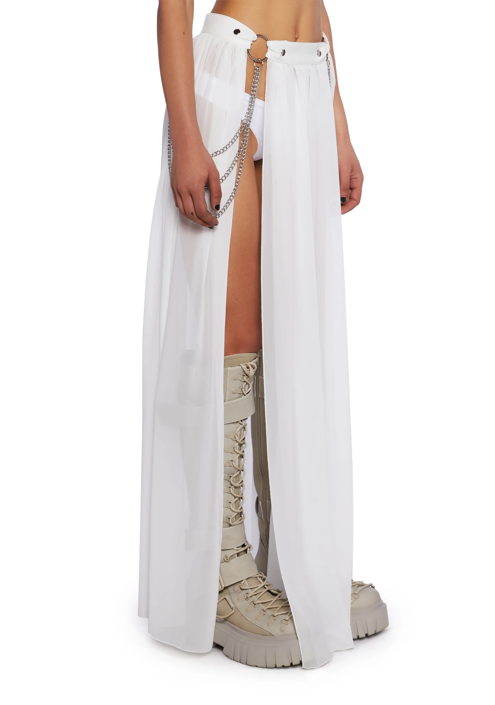 Immersed In Magic Maxi Skirt - White - Image 3