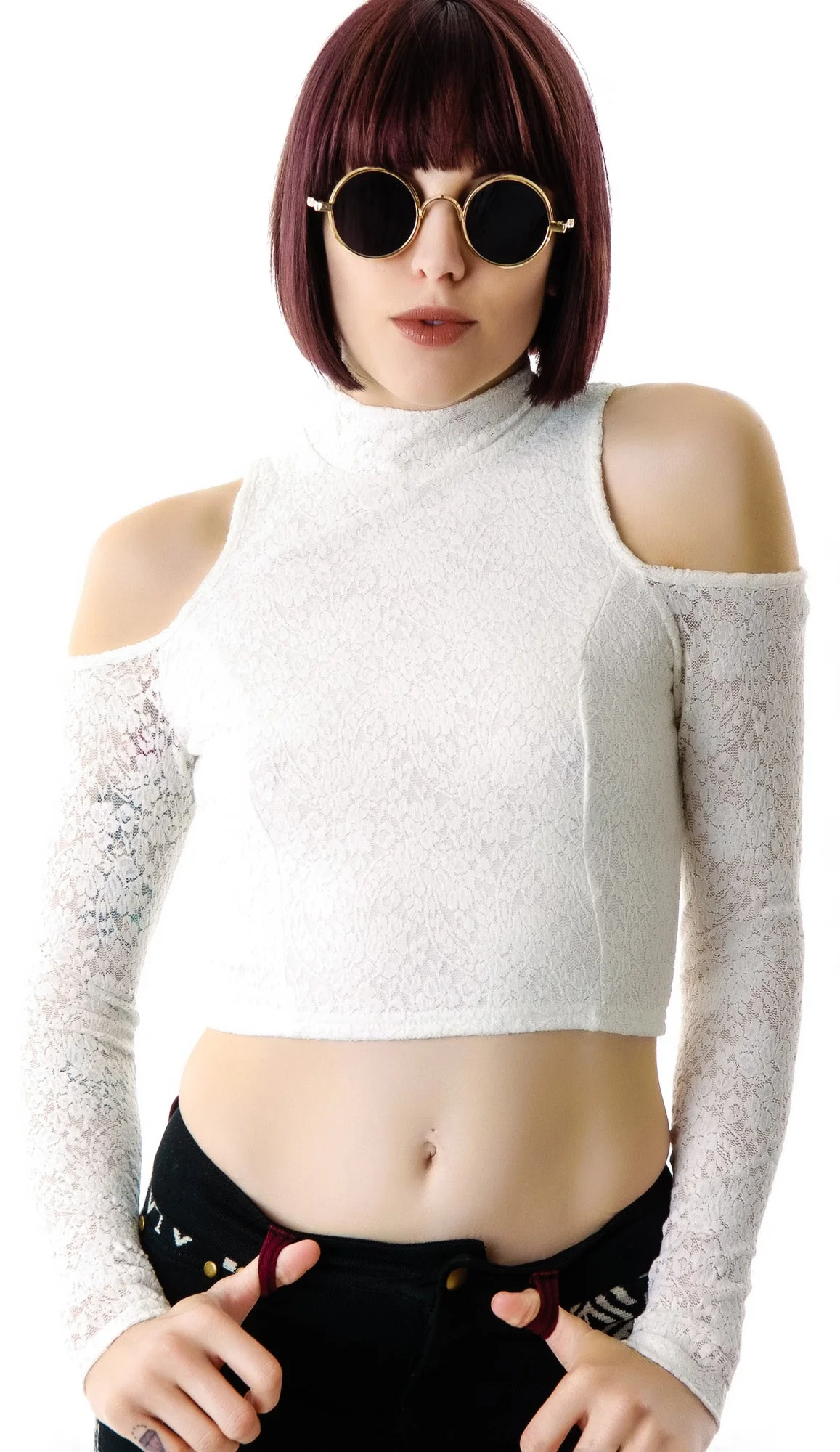 Imogen Crop Top - Black - Image 5