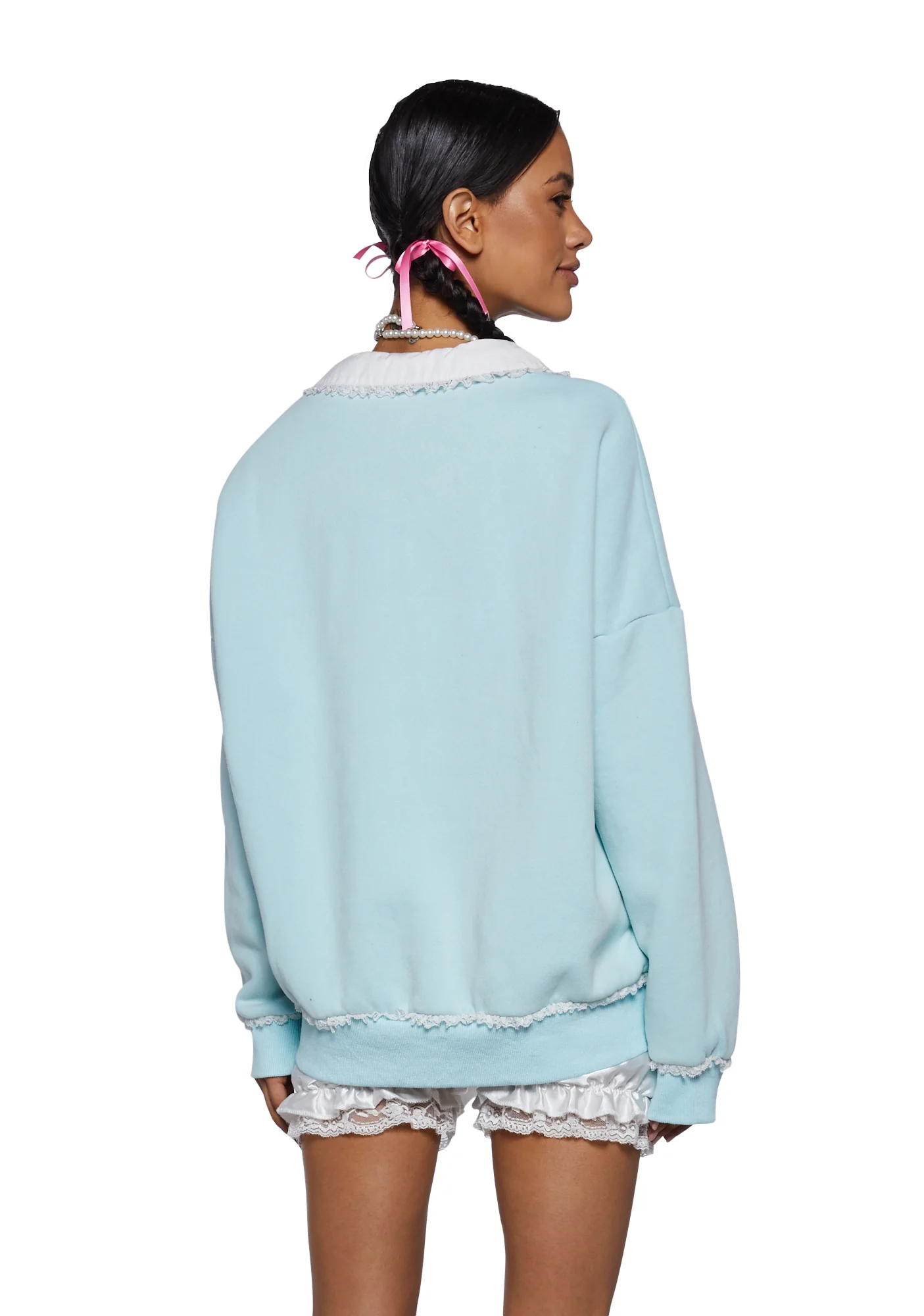 In Good Company Oversized Sweatshirt - Blue - Image 5