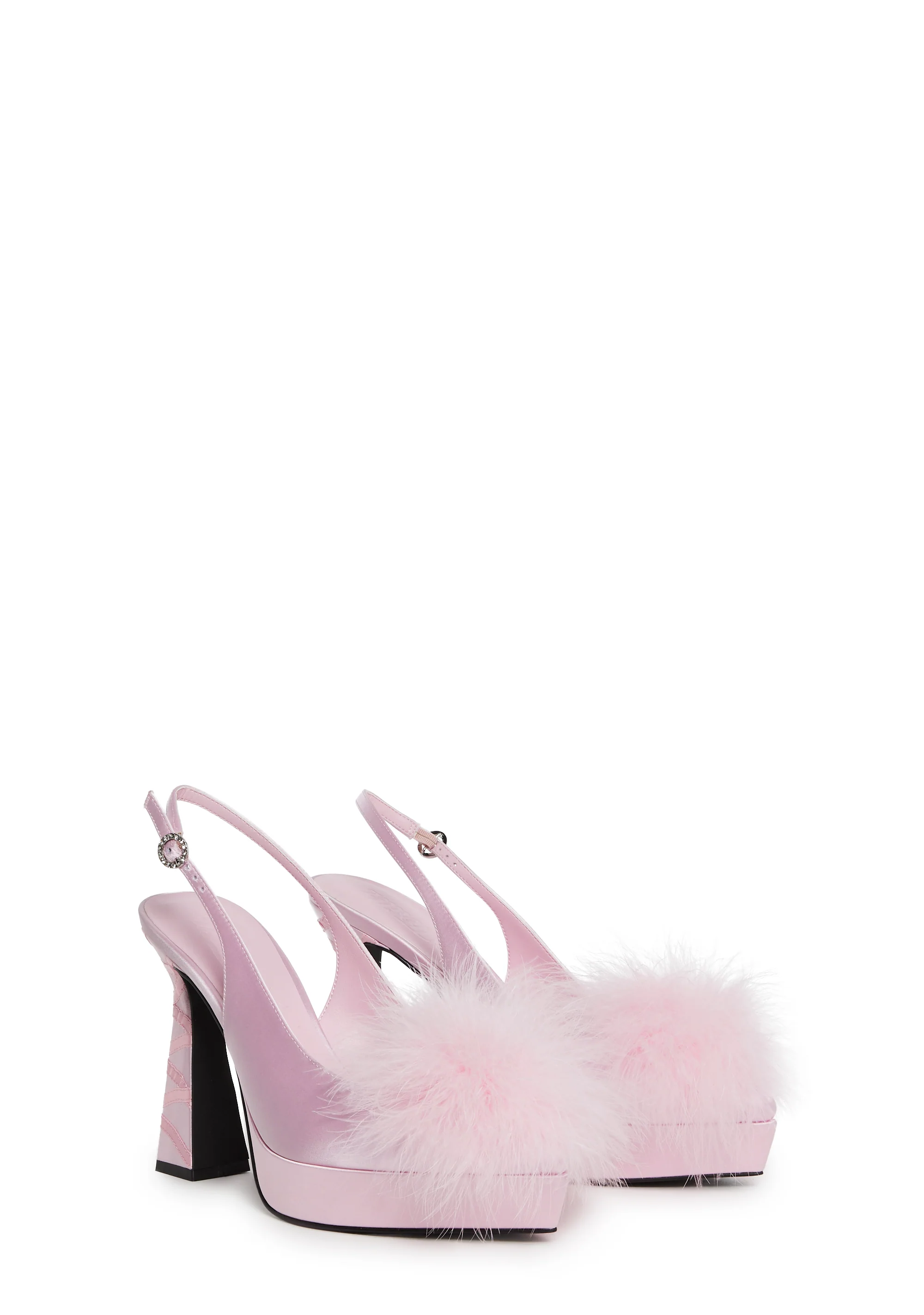 In My Boudoir Marabou Heels - Image 3