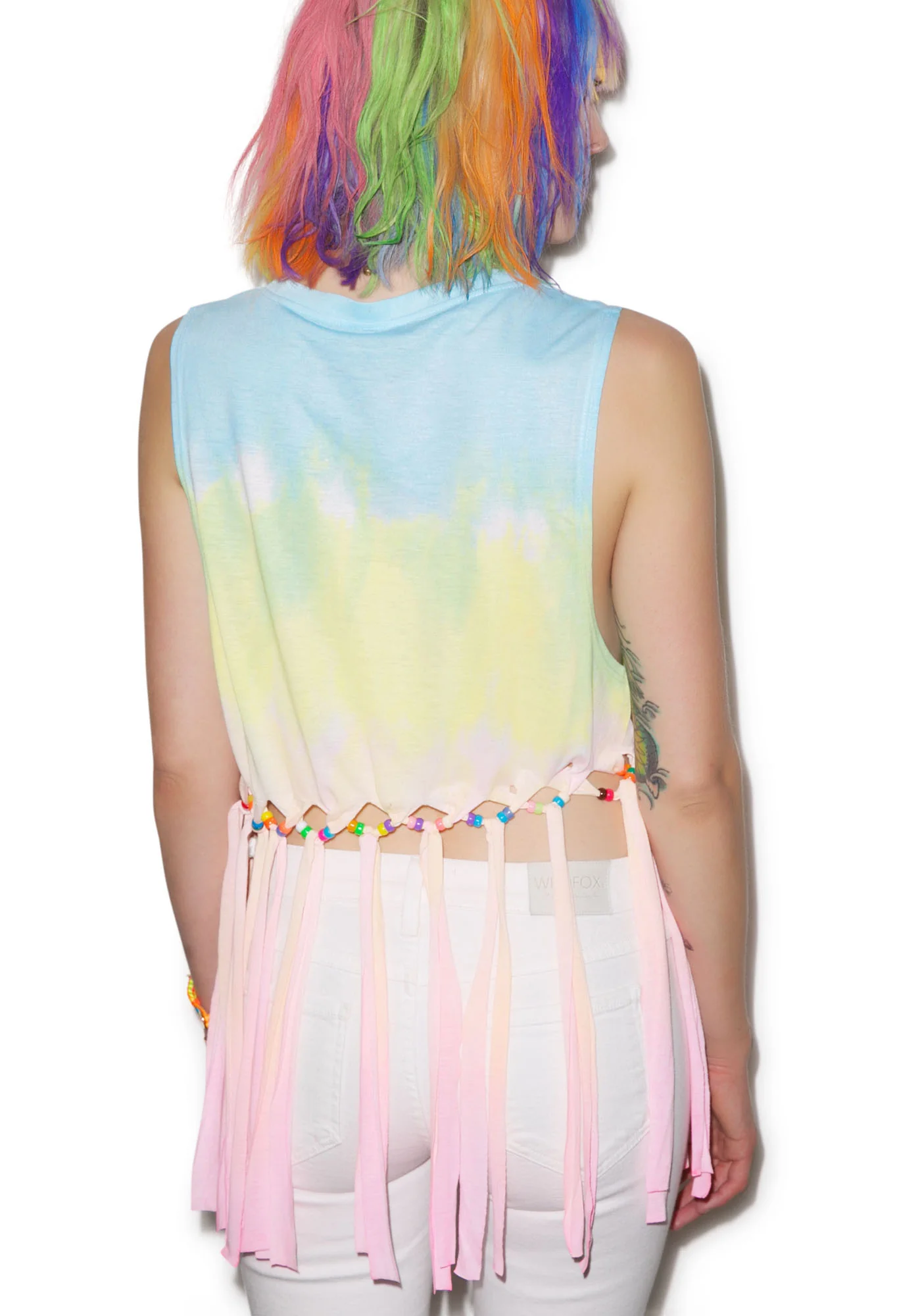 In Pizza We Trust Fringe Tank - Image 4