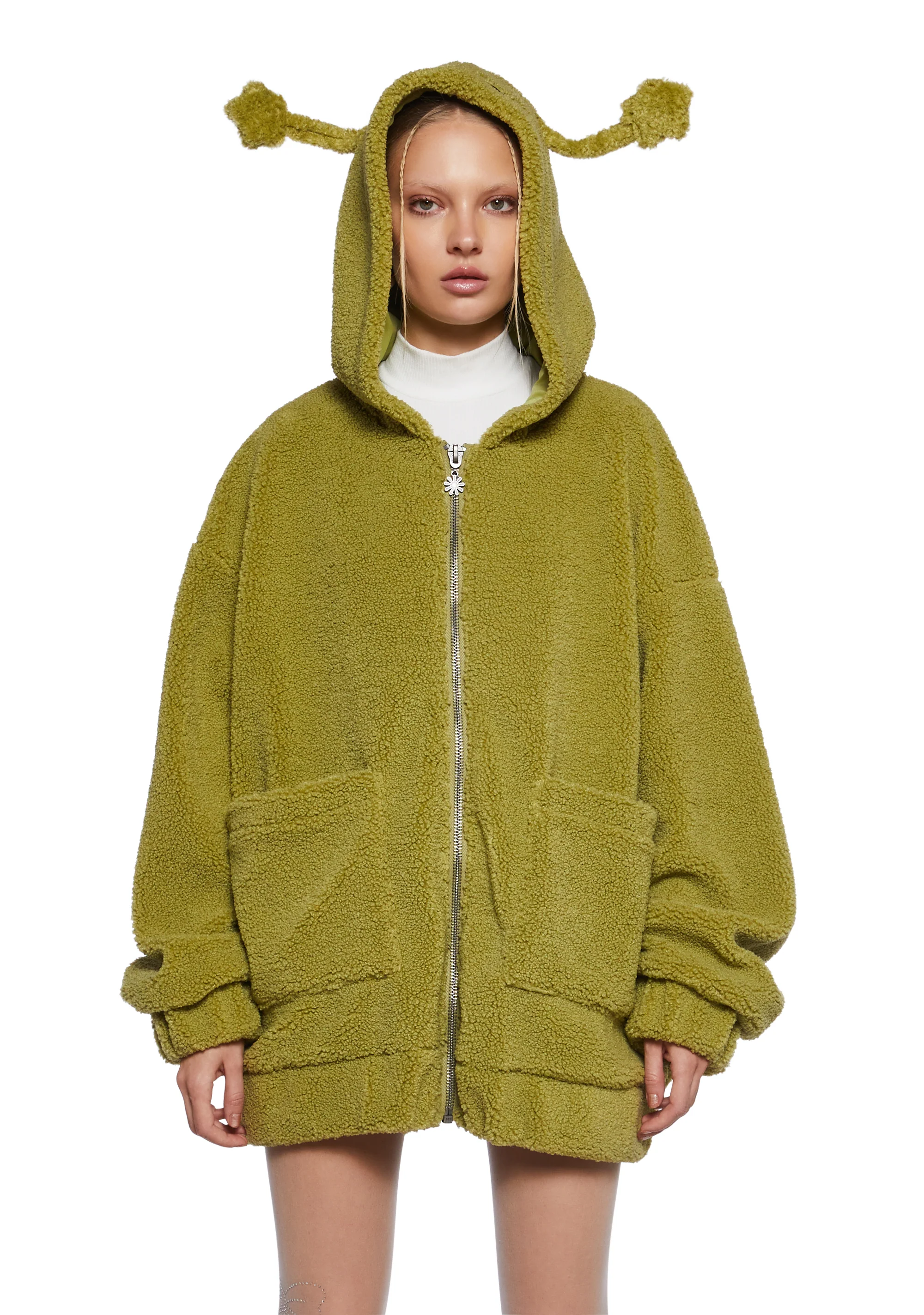 In Your Orbit Hooded Sherpa Jacket - Image 2