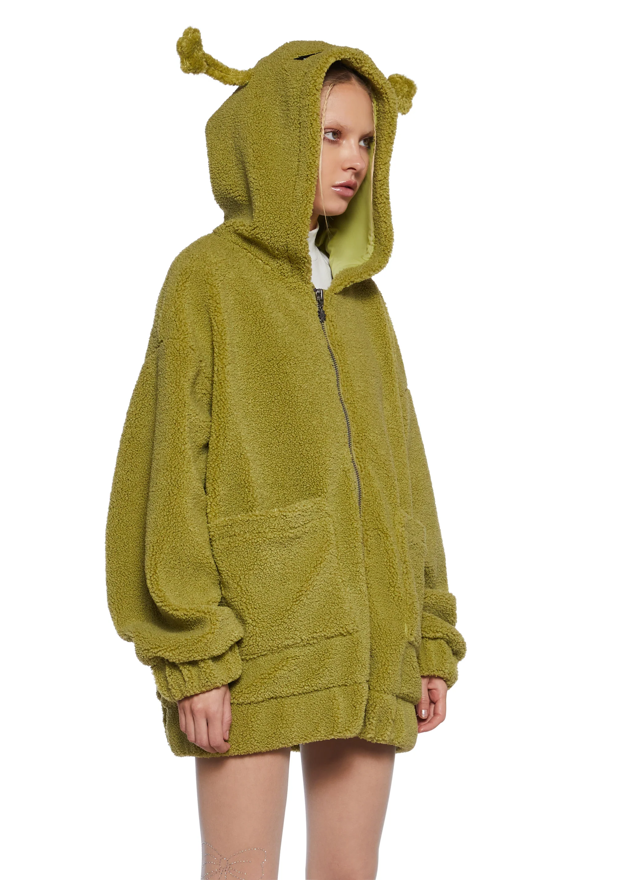 In Your Orbit Hooded Sherpa Jacket - Image 3