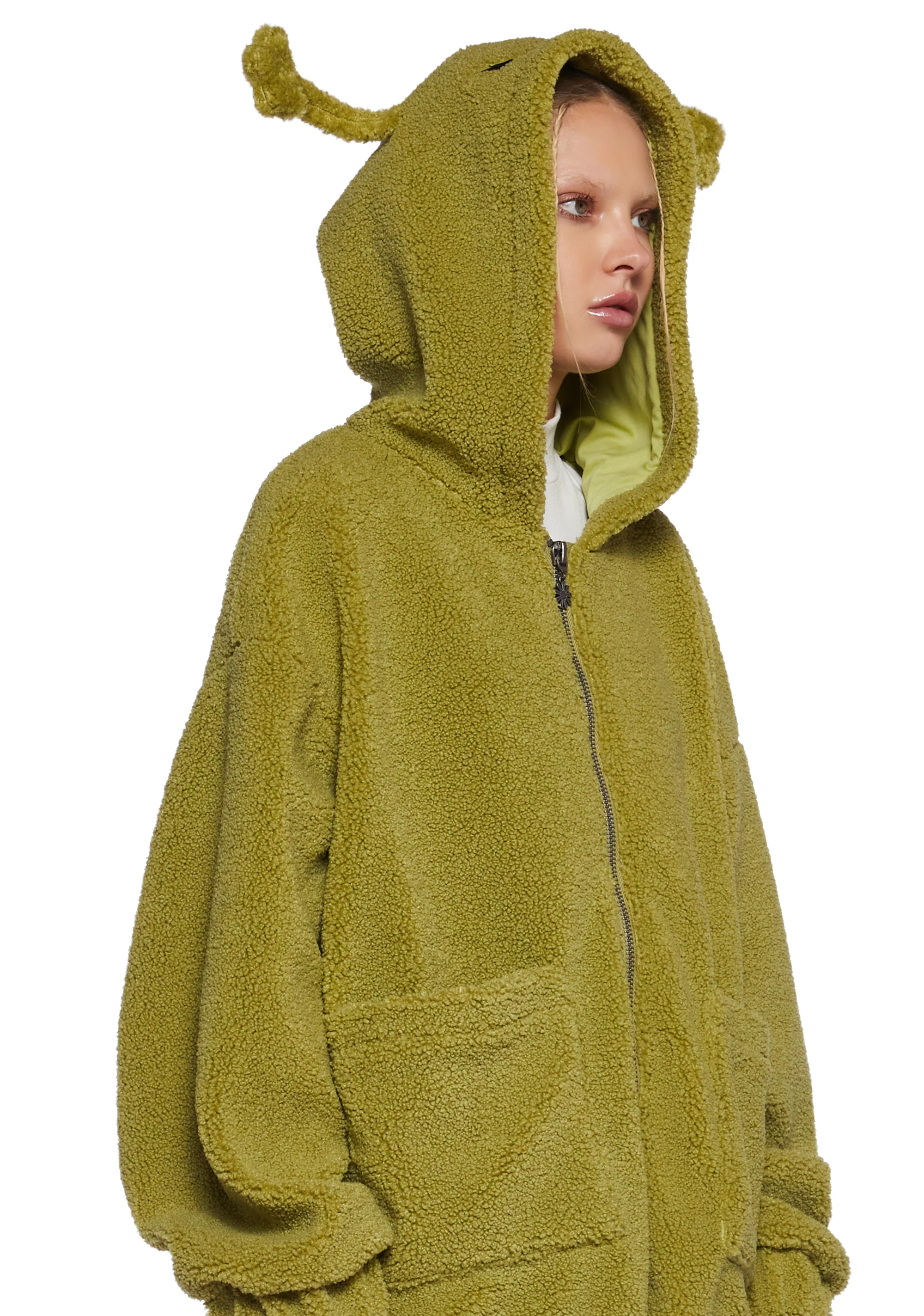 In Your Orbit Hooded Sherpa Jacket - Image 5