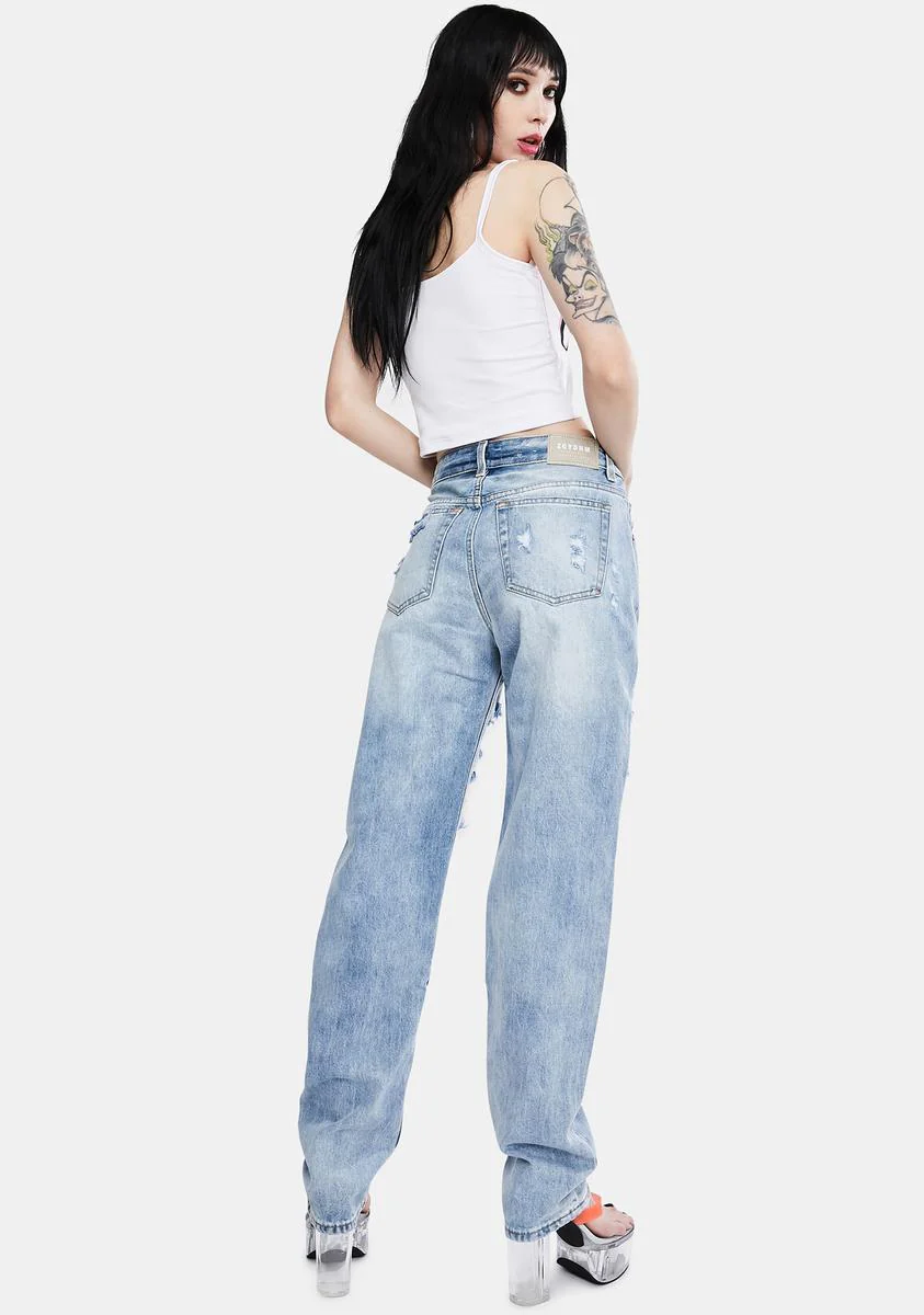 Indigo Raider Super Trash Rebound Mid Rise Jeans - Image 4