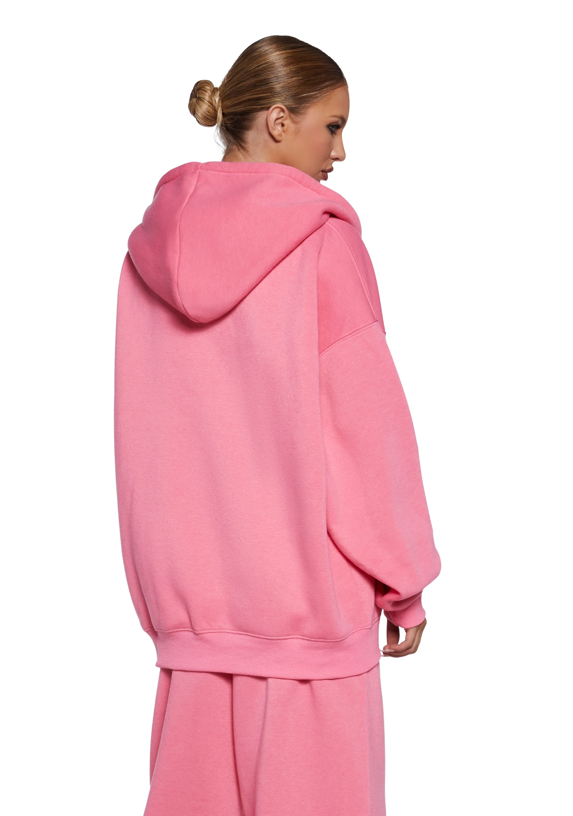 Indulge Me Zip-Up Hoodie - Pink - Image 4