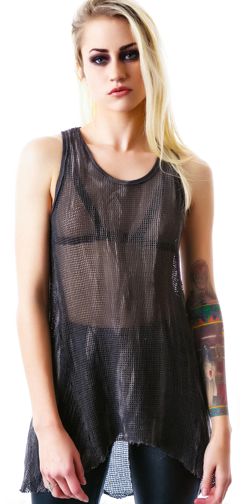 Industrial Mesh Tank - Black - Image 13