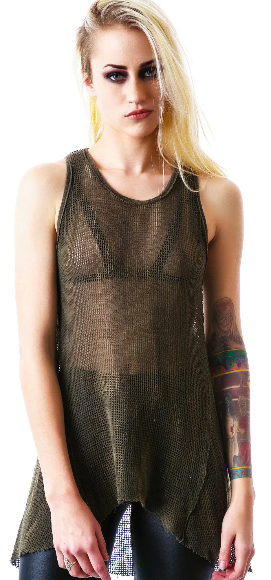 Industrial Mesh Tank - Black - Image 2