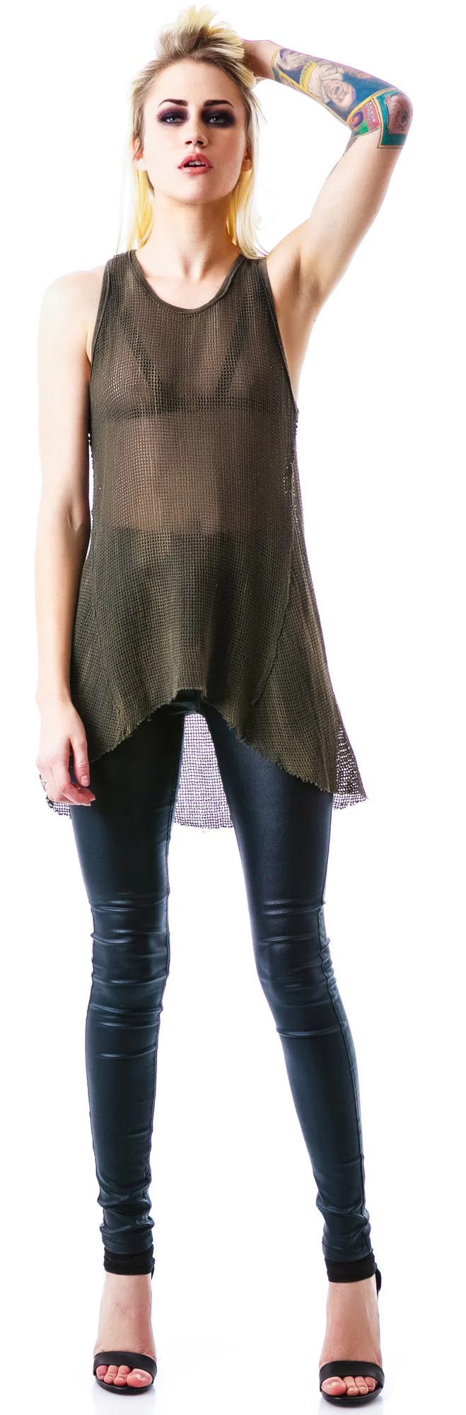 Industrial Mesh Tank - Black - Image 4