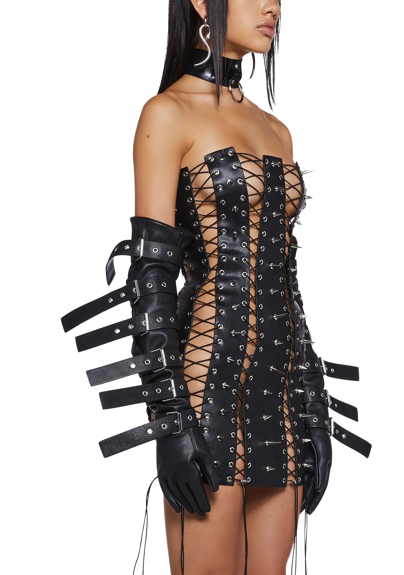 Inferno Lace Up Dress - Image 5