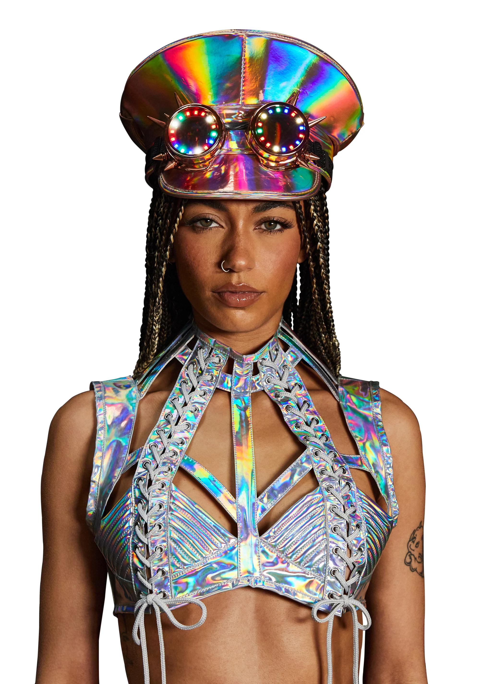 Infinite Illusion Light Up Goggle Hat - Rainbow - Image 2