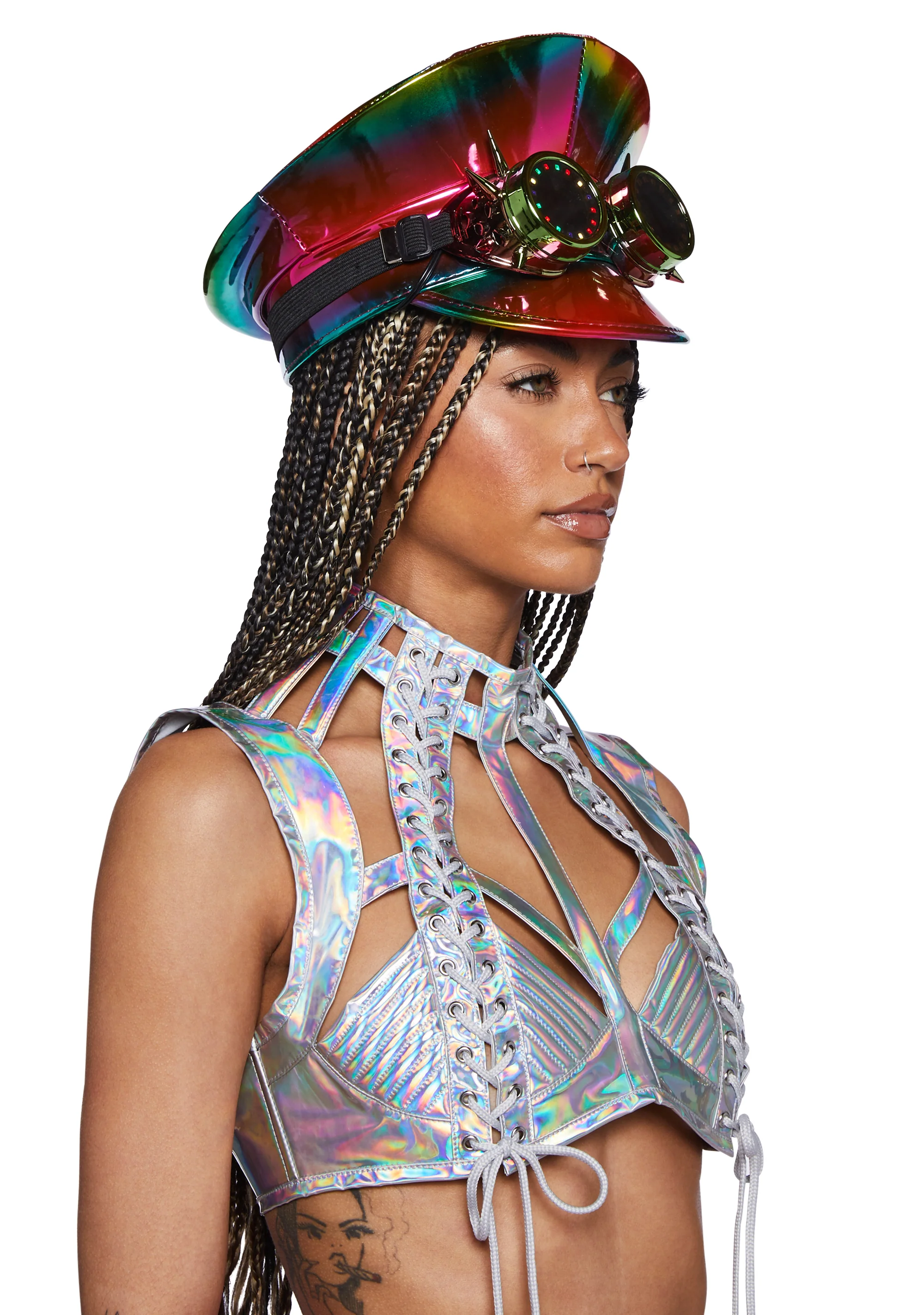 Infinite Illusion Light Up Goggle Hat - Rainbow - Image 3