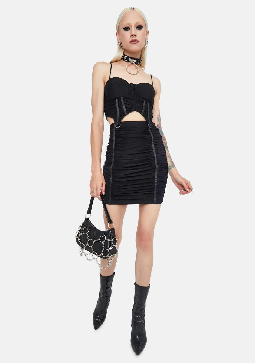 Infinite Vibes Ruched Mini Skirt - Image 3